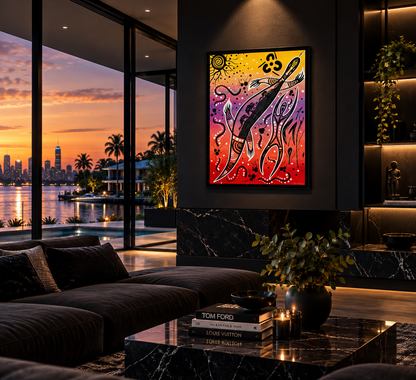 Traditional Hunt Dreaming – Aboriginal Fine Art Print