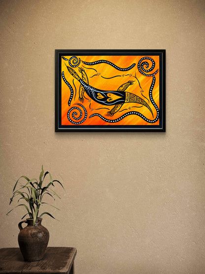 Survival Sand Goanna Dreaming – Aboriginal Fine Art Print