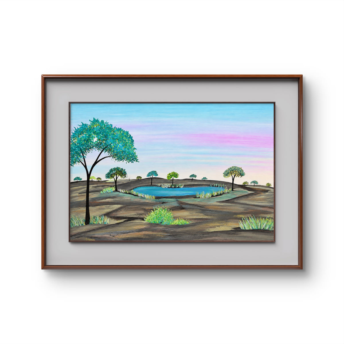 Waterhole Dreaming – Aboriginal Fine Art Print Australia