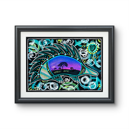 Echidna Dreaming – Aboriginal Fine Art Print Australia