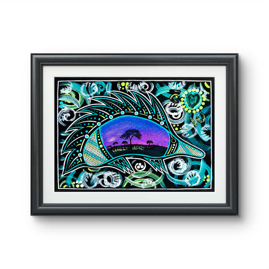 Echidna Dreaming – Aboriginal Fine Art Print Australia