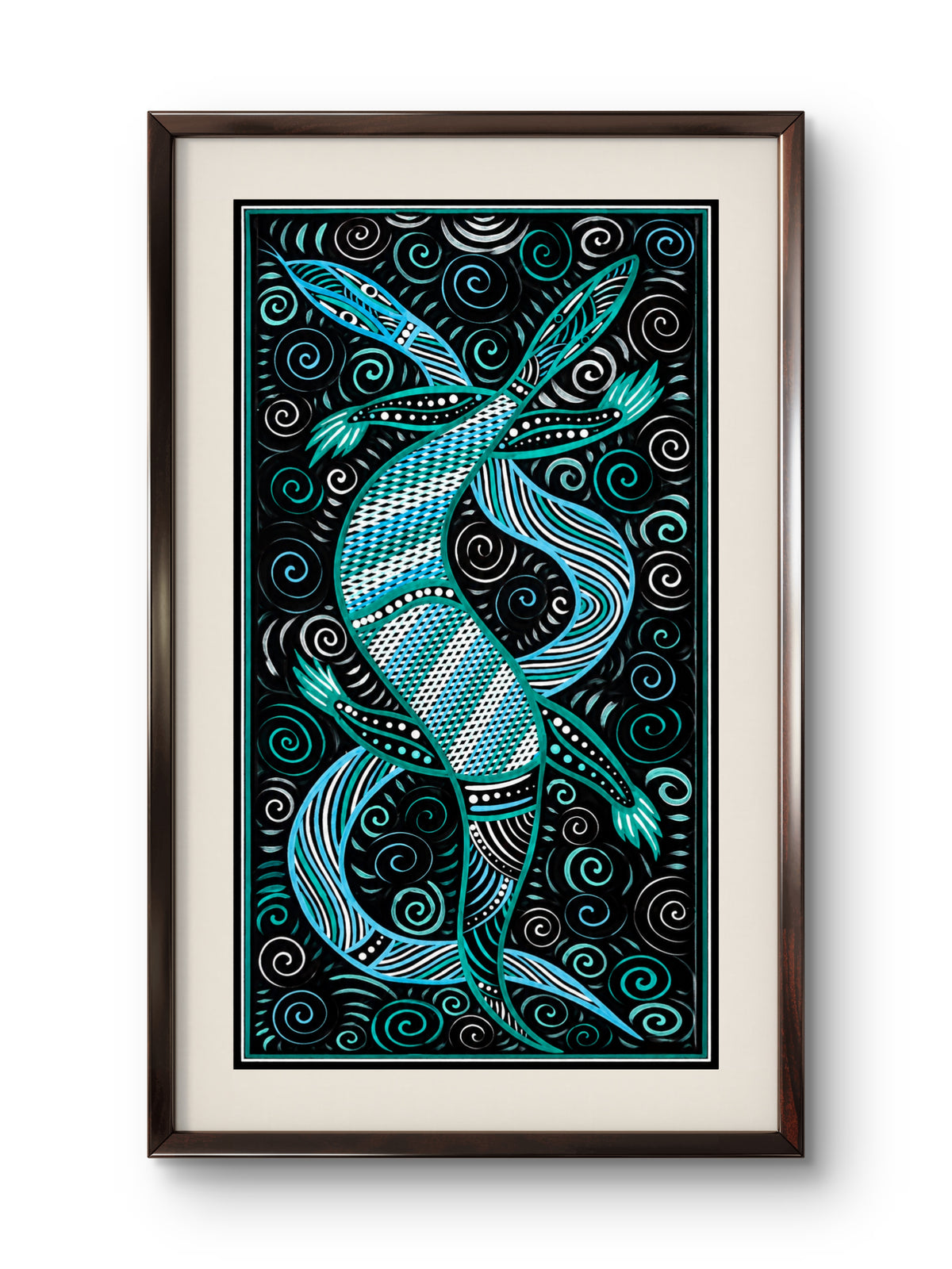 Sand Goanna and Water Snake Dreaming – Aboriginal Fine Art Print Australia