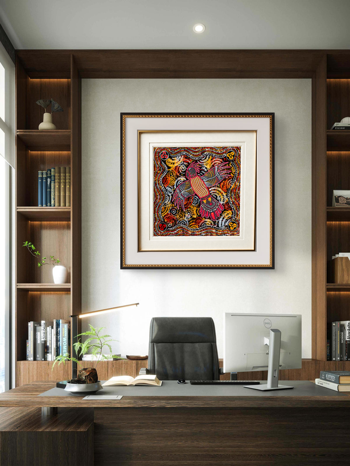 Cockatoo Storm Warning Dreaming – Original Indigenous Fine Art Canvas