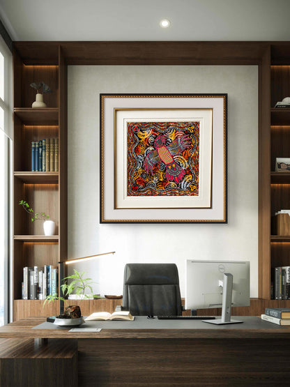 Cockatoo Storm Warning Dreaming – Original Indigenous Fine Art Canvas