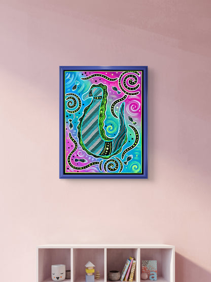 Rainbow Seahorse Dreaming – Aboriginal Fine Art Print Australia