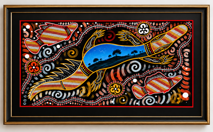 Barramundi Dreaming – Original Indigenous Fine Art on Fabric