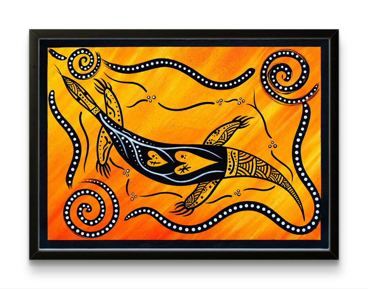 Survival Sand Goanna Dreaming – Aboriginal Fine Art Print