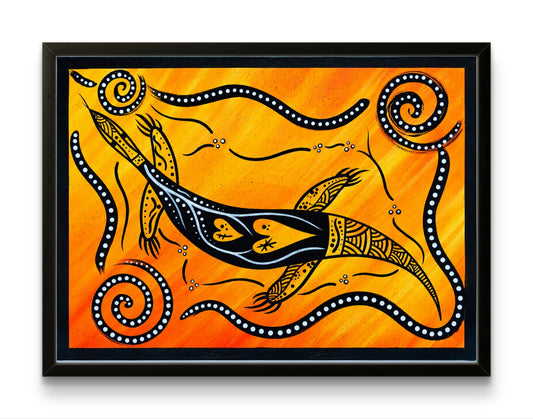 Survival Sand Goanna Dreaming – Aboriginal Fine Art Print