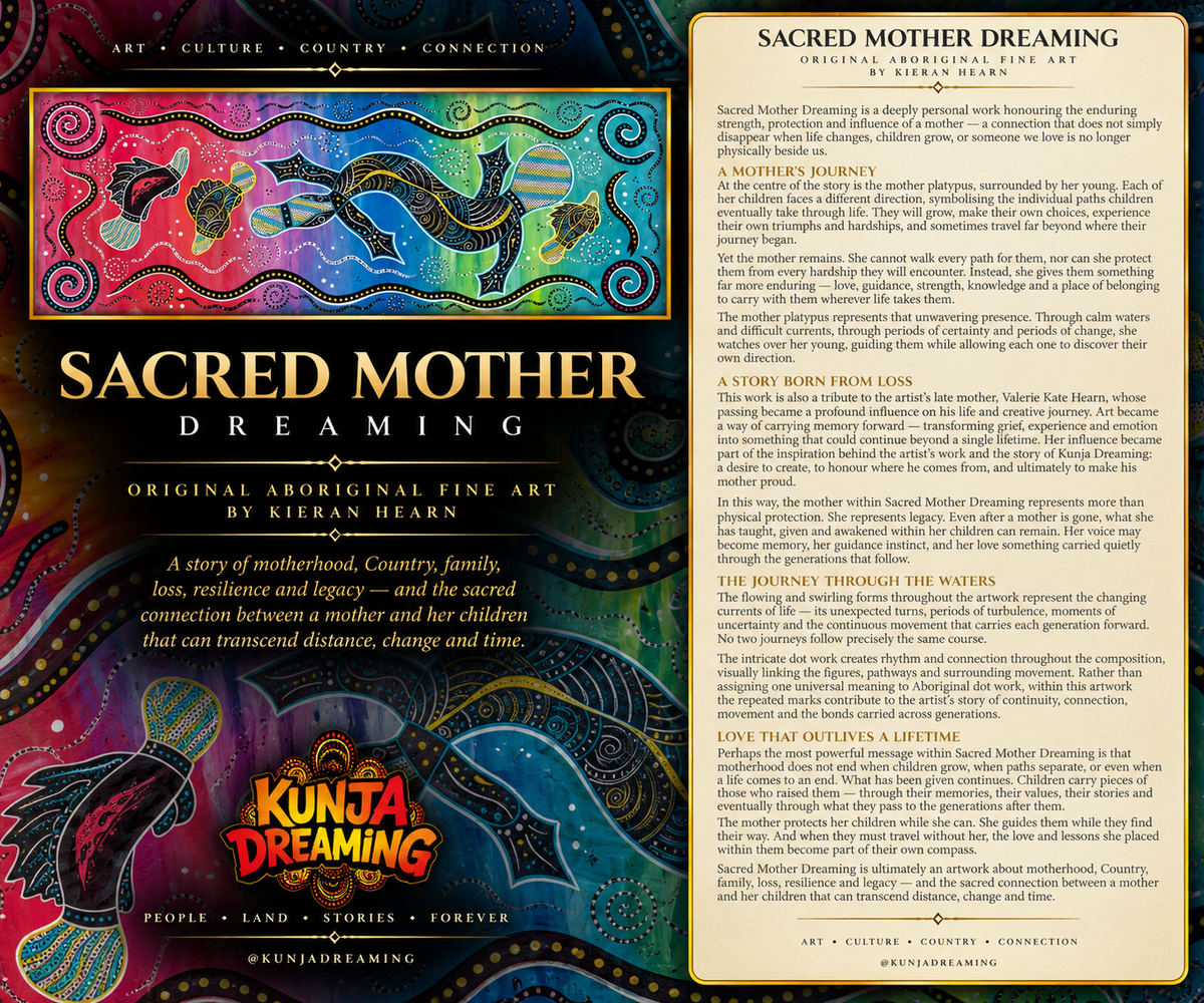 Sacred Mother Dreaming – Original Indigenous Fine Art Canvas