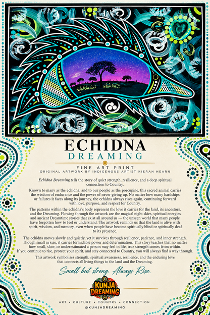 Echidna Dreaming – Aboriginal Fine Art Print Australia