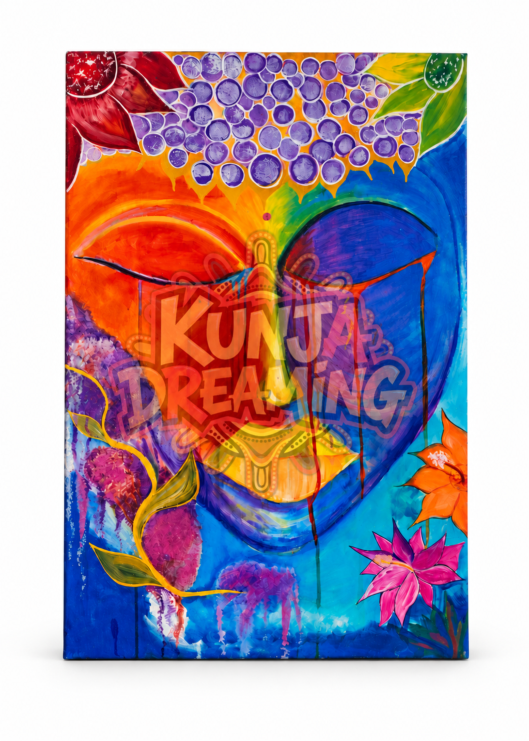Perception Dreaming: Beyond the Shadow – Original Indigenous Fine Art Canvas