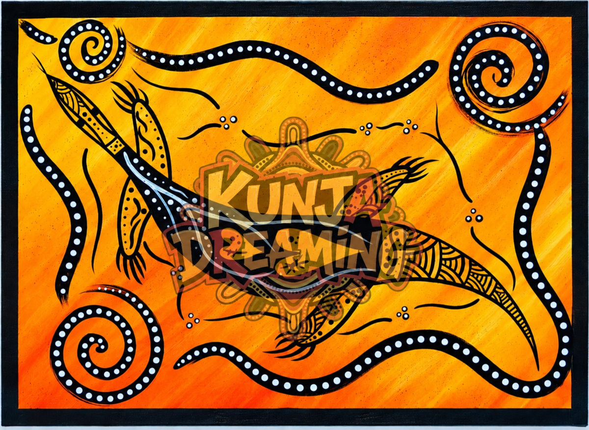 Survival Sand Goanna Dreaming – Aboriginal Fine Art Print