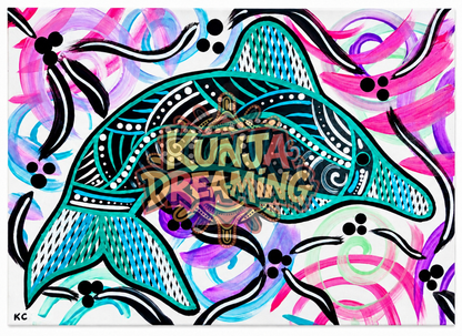 Little Rainbow Dolphin Dreaming - Aboriginal Fine Art Print
