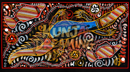 Barramundi Dreaming – Original Indigenous Fine Art on Fabric
