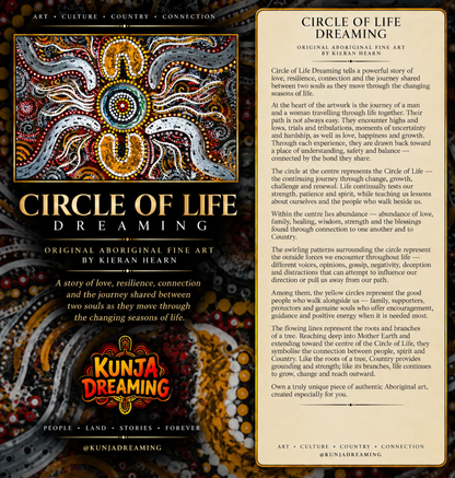 Circle of Life Dreaming – Original Indigenous Fine Art Canvas