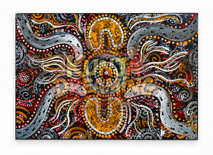 Circle of Life Dreaming – Original Indigenous Fine Art Canvas