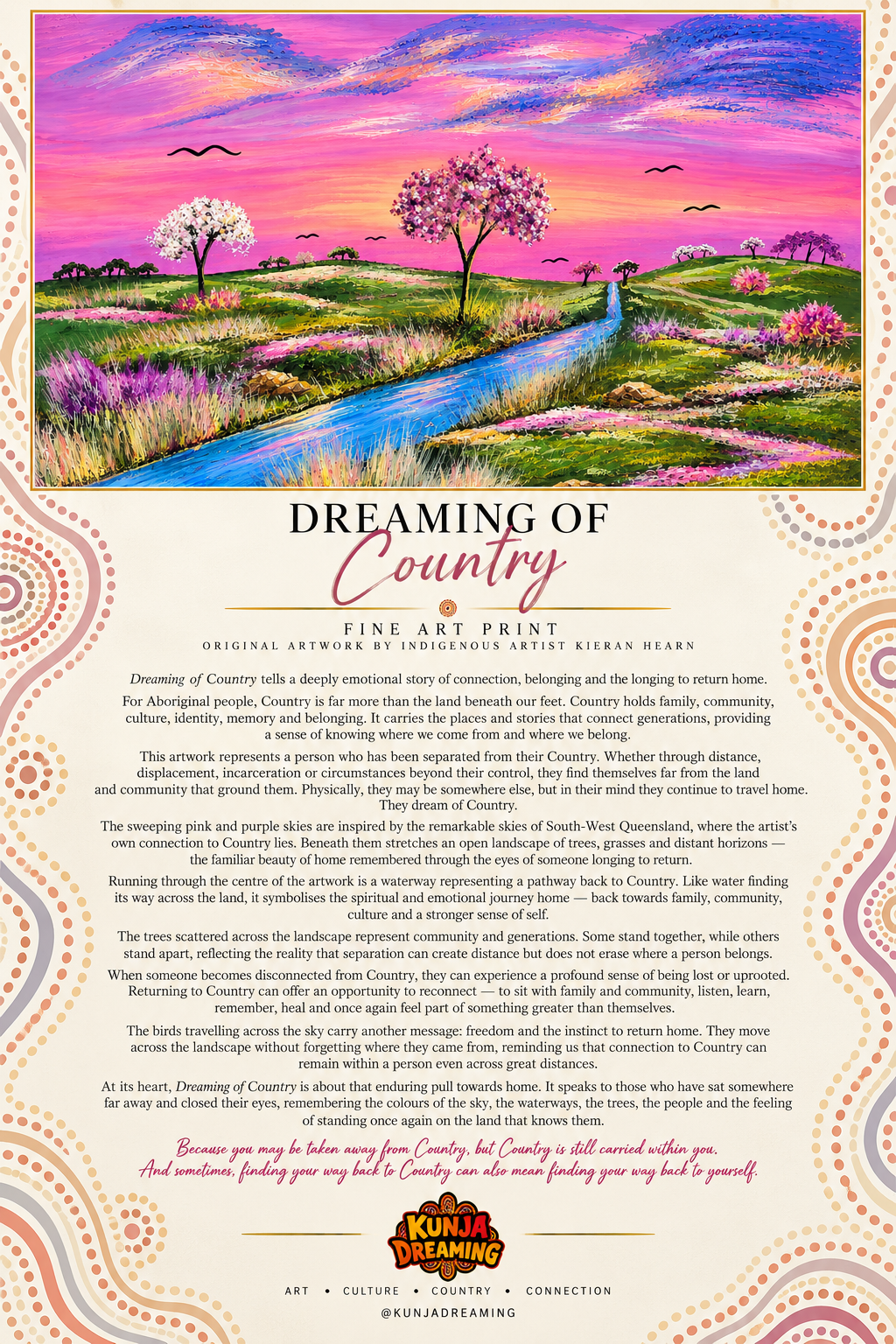 Dreaming Of Country - Aboriginal Fine Art Print