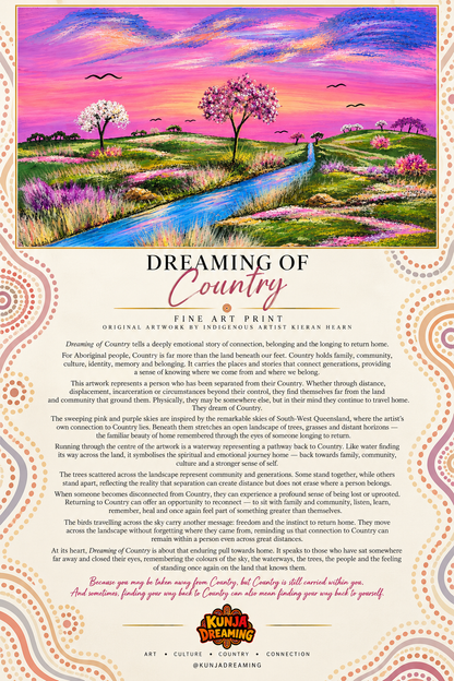 Dreaming Of Country - Aboriginal Fine Art Print