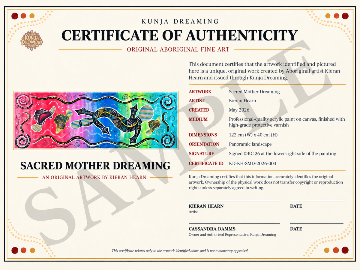 Sacred Mother Dreaming – Original Indigenous Fine Art Canvas