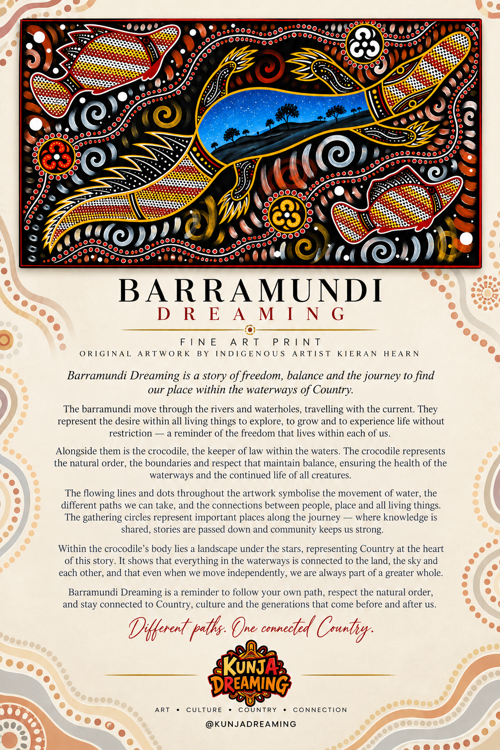 Barramundi Dreaming – Aboriginal Fine Art Print