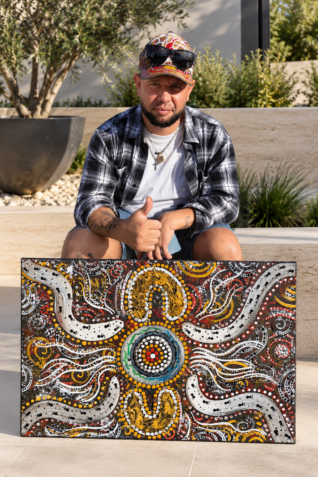 Circle of Life Dreaming – Original Indigenous Fine Art Canvas